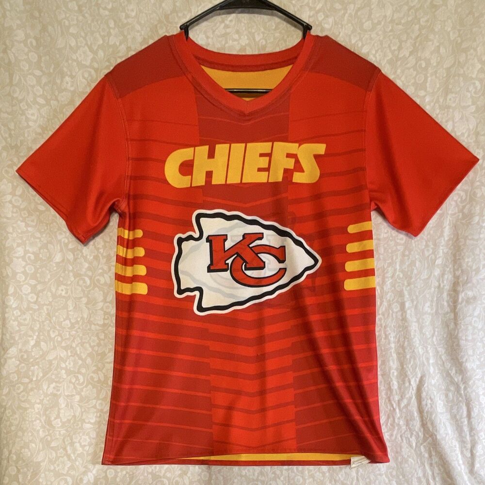 Reversible Kansas City Chiefs NFL Jersey Youth L Red/Yellow